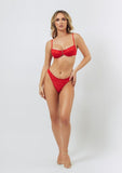 Red Lace High-Leg Thong (3X available)