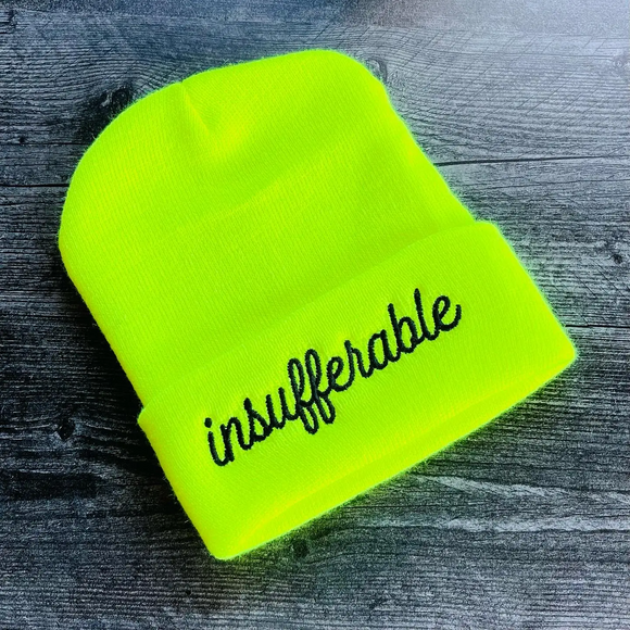 'Insufferable' - Neon Knit Hat