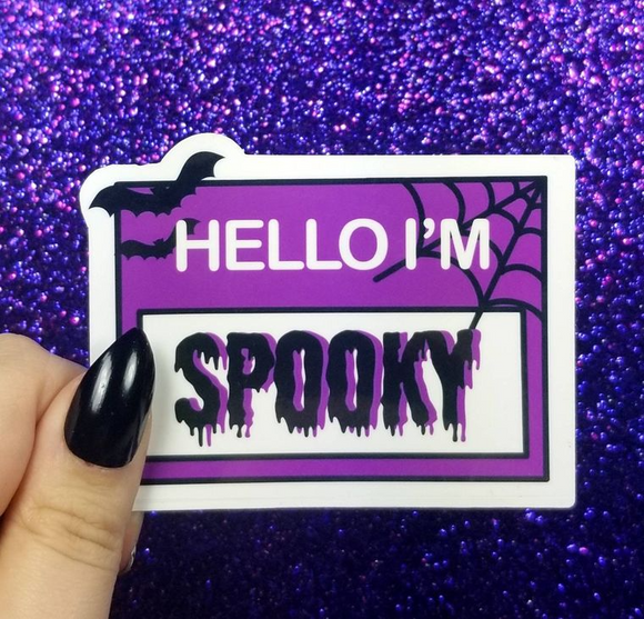 'Hello I'm Spooky' Sticker