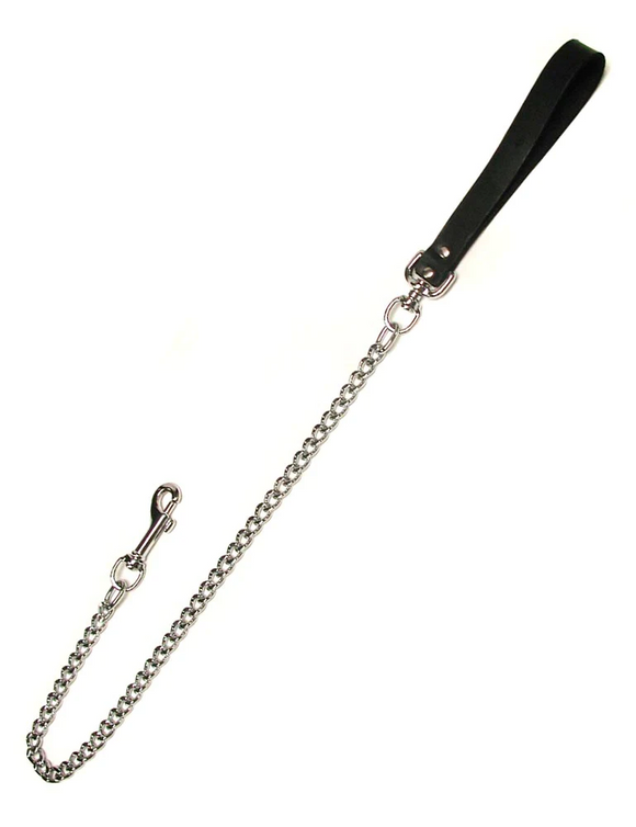 Stockroom Chain Leash with Leather Handle