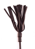 Tasseled Leather Riding Crop with Wooden Handle