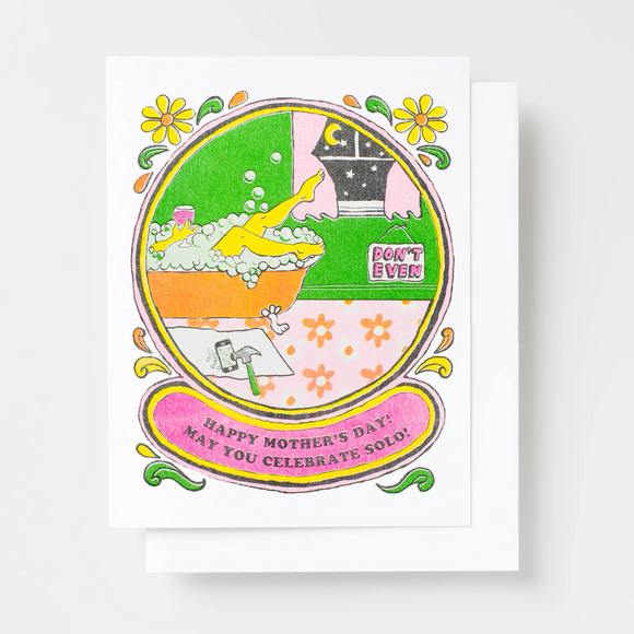 'Happy Mother's Day, Celebrate Solo!' Risograph Card