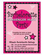 Bachelorette Scavenger Hunt Game