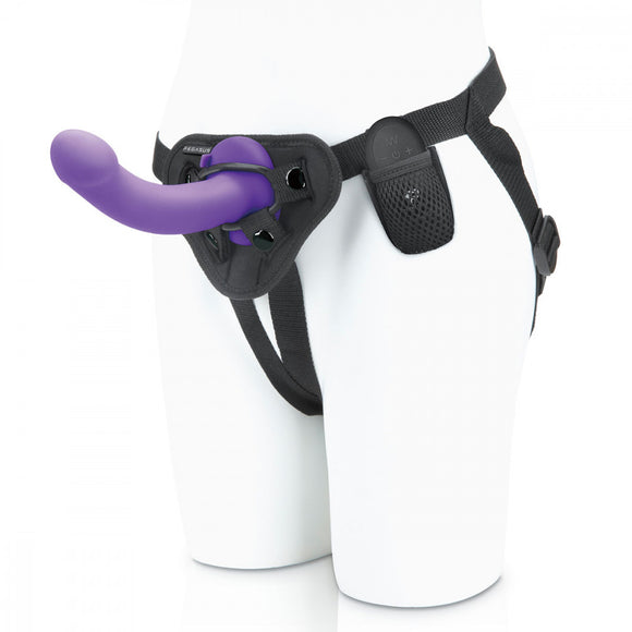 Pegasus Curved Realistic Vibrating Strap-On