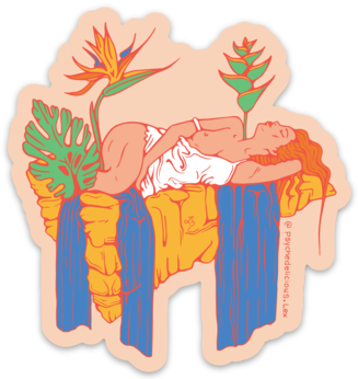 Bird in Paradise (Psychedelic) - Sticker