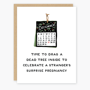 'Surprised Pregnancy' Holiday Card