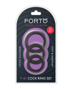 Forto F-61 Liquid 3 Piece Cock Ring Set