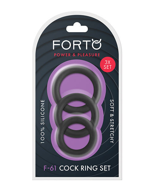 Forto F-61 Liquid 3 Piece Cock Ring Set