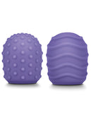 Le Wand Petite Silicone Texture Covers - Violet Pack of 2