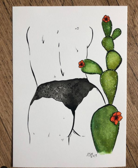 Cactus Bloom Booty - Art Print