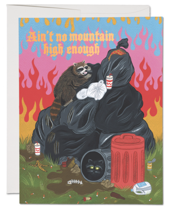 'Ain't No Mountain' Raccoon Card