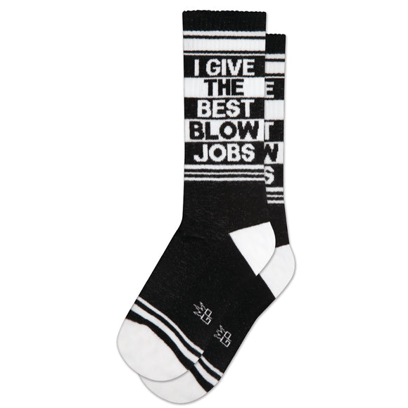 'I Give the Best Blow Jobs' Ribbed Gym Socks
