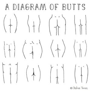 Diagram of Butts Illustrated Print
