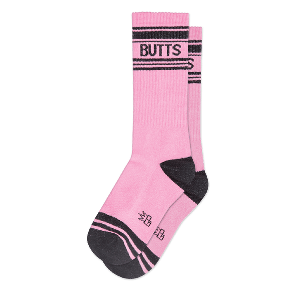 'BUTTS' Ribbed Gym Socks