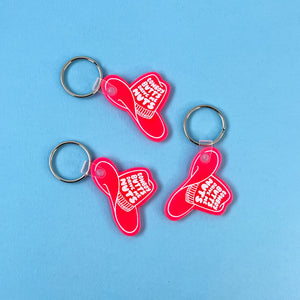 'Cowboy Butts Drive Me Nuts' Soft Plastic Keychain