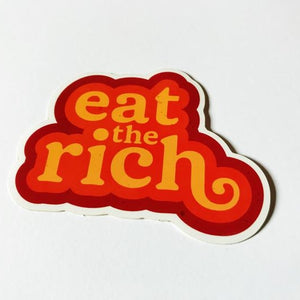 'Eat the Rich' Retro Sticker