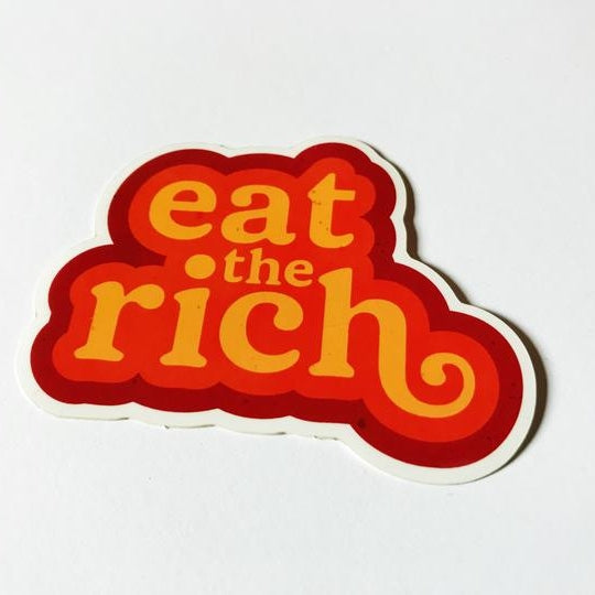 'Eat the Rich' Retro Sticker