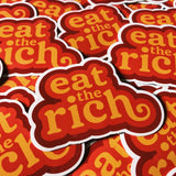 'Eat the Rich' Retro Sticker