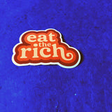 'Eat the Rich' Retro Sticker