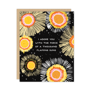 'Flaming Suns' Card