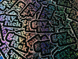 'Gay AF' Glitter Sticker