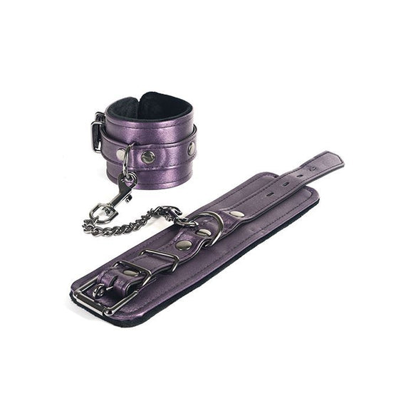 Galaxy Legend Faux Leather Wrist Restraints - Purple