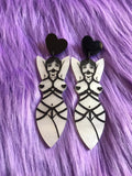 'Shibari' Acrylic Earrings