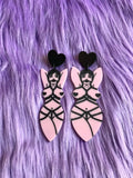 'Shibari' Acrylic Earrings