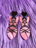 'Shibari' Acrylic Earrings