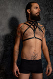 Circe High-Collar Leather Chest Harness