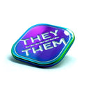 Rainbow Metal Pronoun Pins